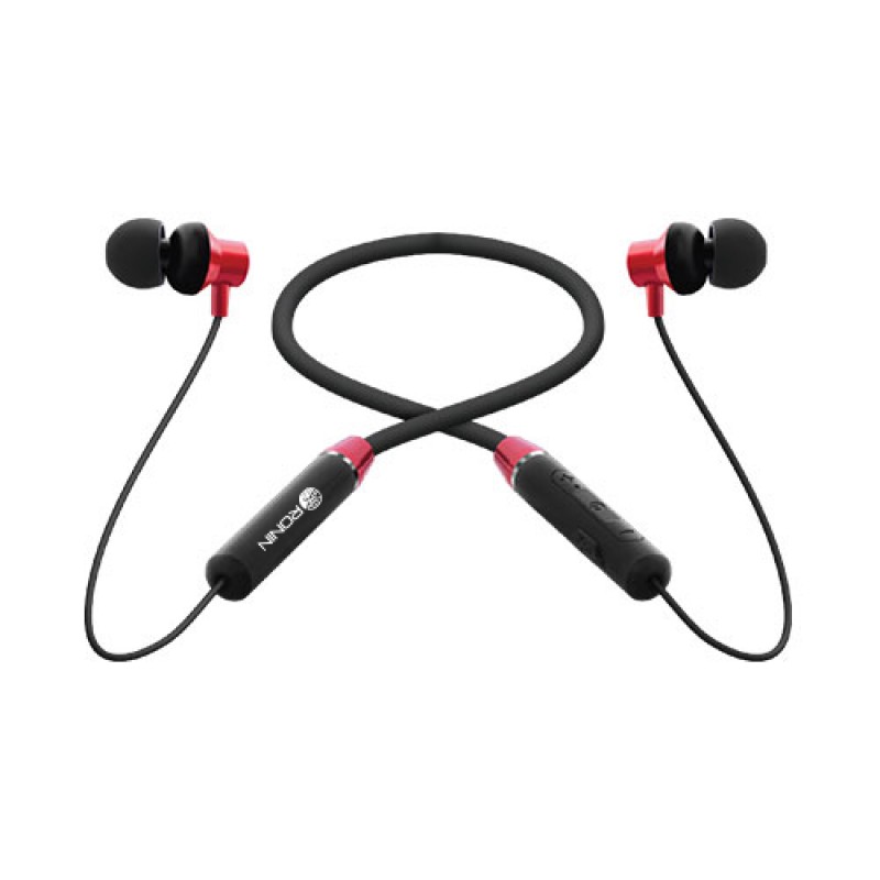 R-360 Flexible Wireless Neckband Earphones Red