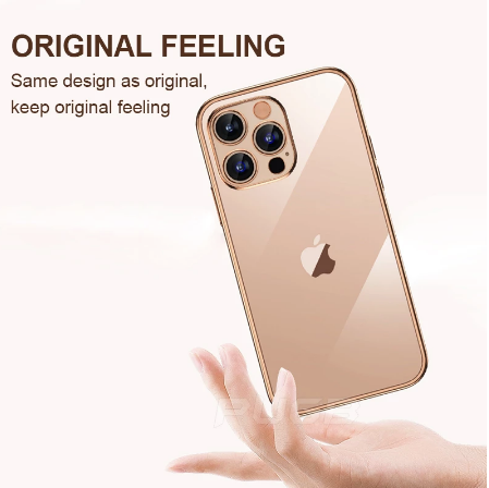 Electroplated Transparent Chrome Silicone Case Cover With Camera Protection iPhone 13 Pro Max (2)